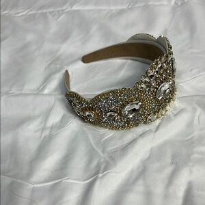 Elegant Gold and Silver Embellished Headband